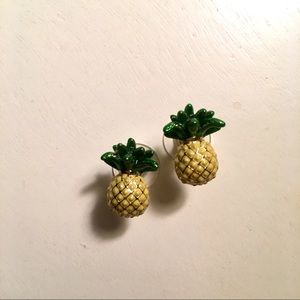 kate spade any way you slice it (pineapple) studs